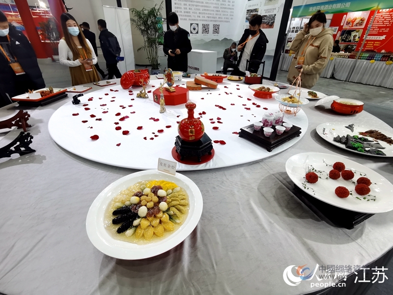 淮安食博会预制菜展馆。人民网 马晓波摄