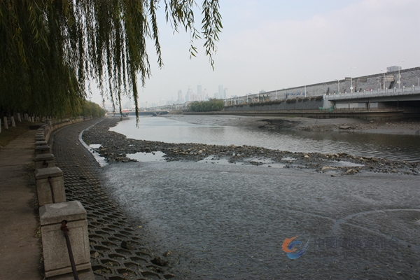 2011年，外秦淮河上河床淤积。秦淮河建设开发有限公司供图