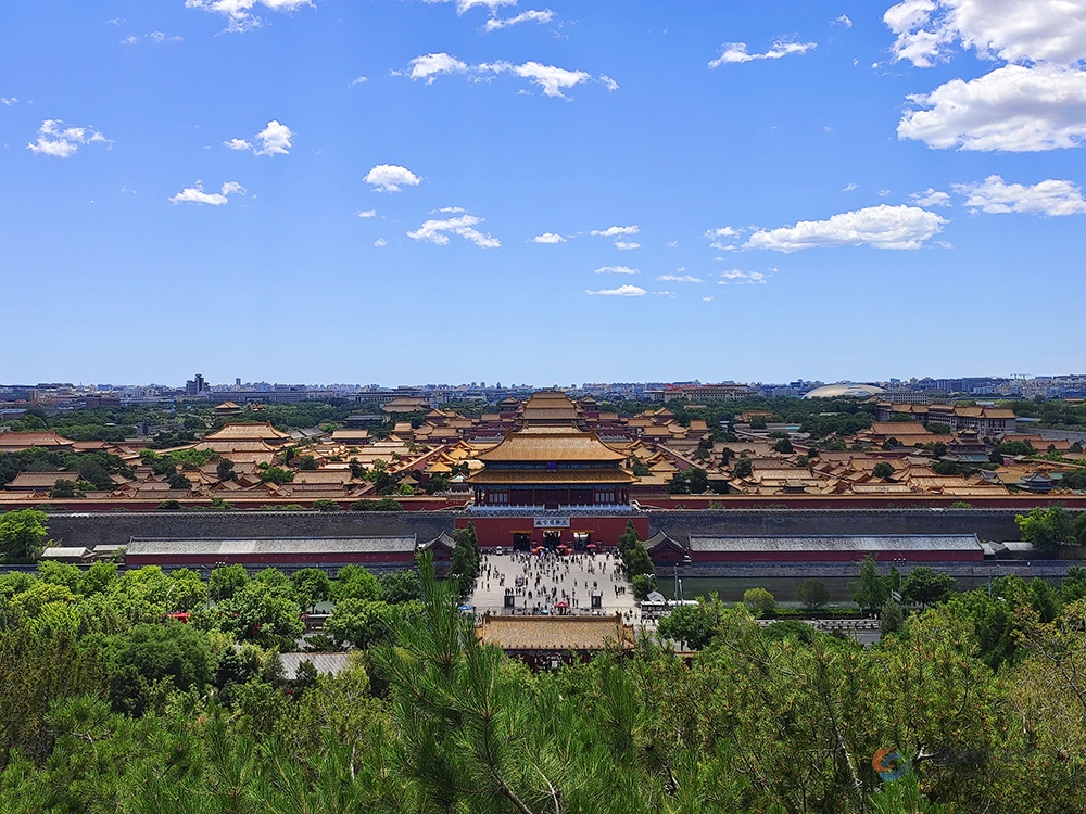 从景山俯瞰故宫。图片来源：视觉中国