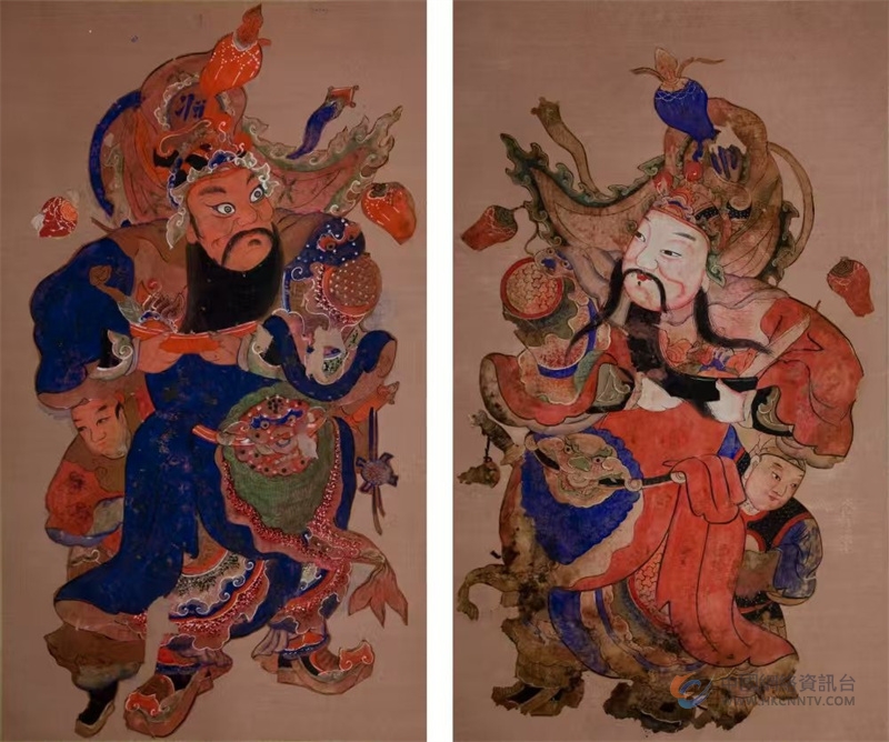 孔子博物馆藏明代门神画。孔子博物馆供图
