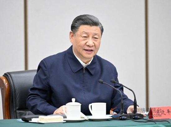 2023年5月10日下午，习近平总书记主持召开高标准高质量推进雄安新区建设座谈会并发表重要讲话。新华社记者 殷博古 摄