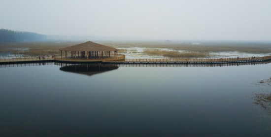 2017年3月22日，在河北省安新县拍摄的白洋淀。新华社记者 王建华 摄
