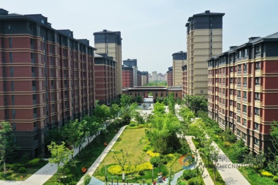 2023年5月10日，雄安新区容东片区南文营社区一景（无人机照片）。 新华社记者 牟宇 摄