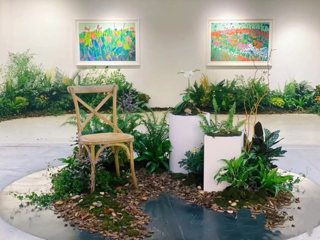 用色彩引领观众回归自然，张立平油画作品展在苏州虹雨石美术馆举行