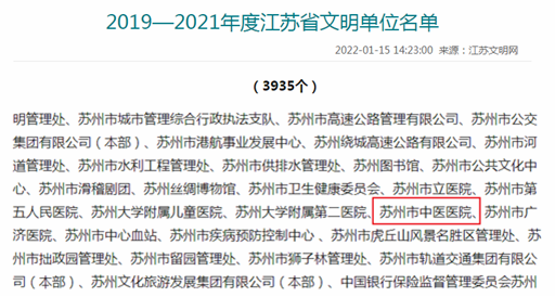 书写吴医灿烂篇章！苏州市中医医院蝉联“江苏省文明单位”称号