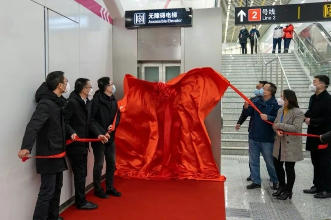 全国首例！苏州轨道交通斜行电梯在劳动路站正式启用