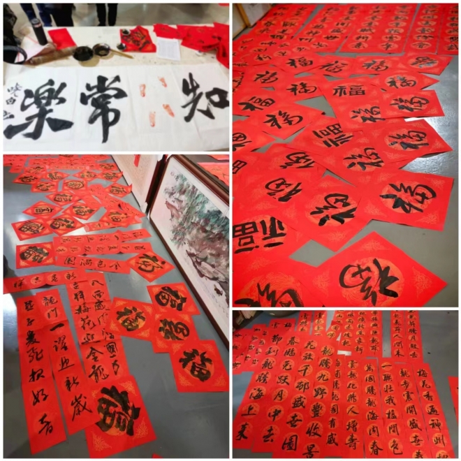 泼墨迎春！东方沿海书画院举办“辰龙送瑞，春联传福”活动