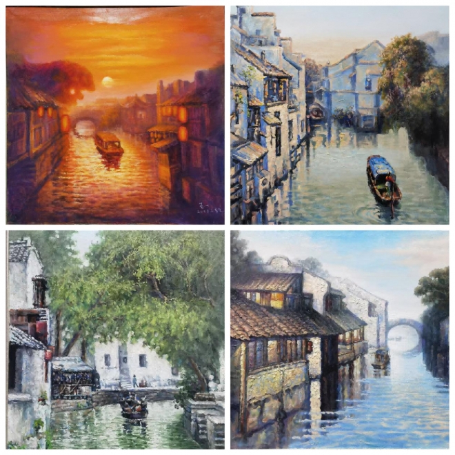 以油彩为笔，勾勒乌镇诗意！王一油画展在浙江桐乡举办