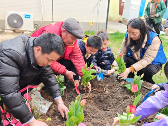 苏园区锦溪北社区：老少携手添新绿 共享花圃焕生机